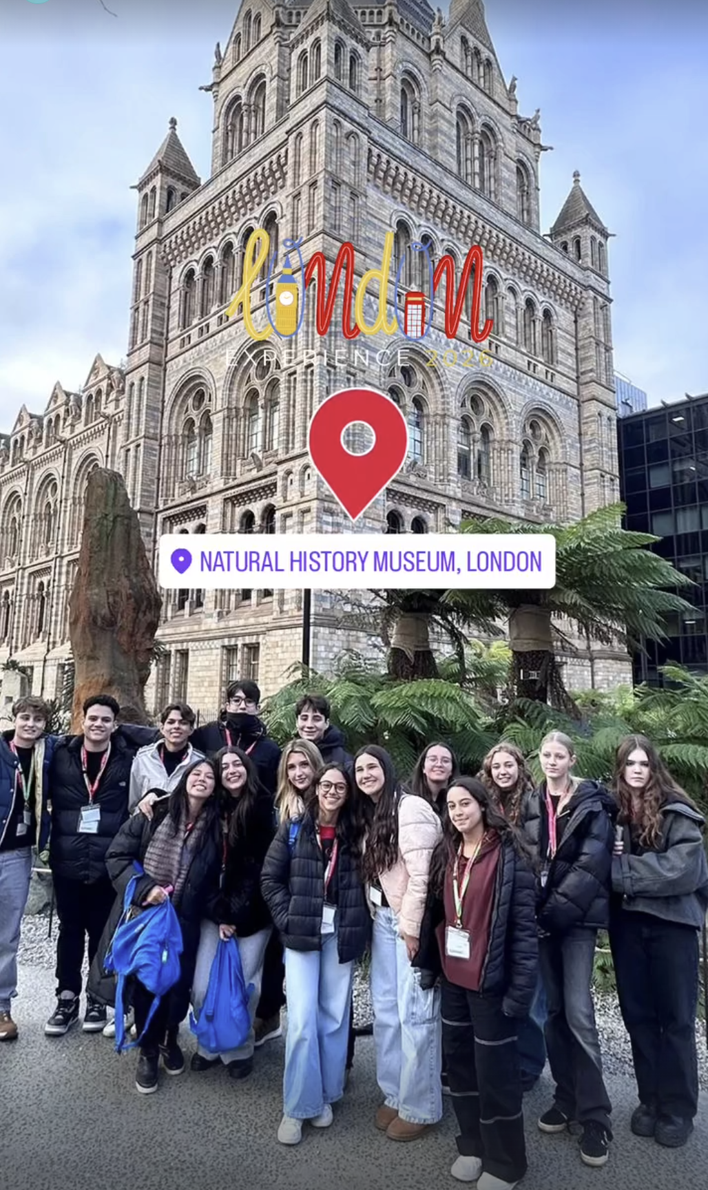 Grupo Central no Natural History Museum em Londres