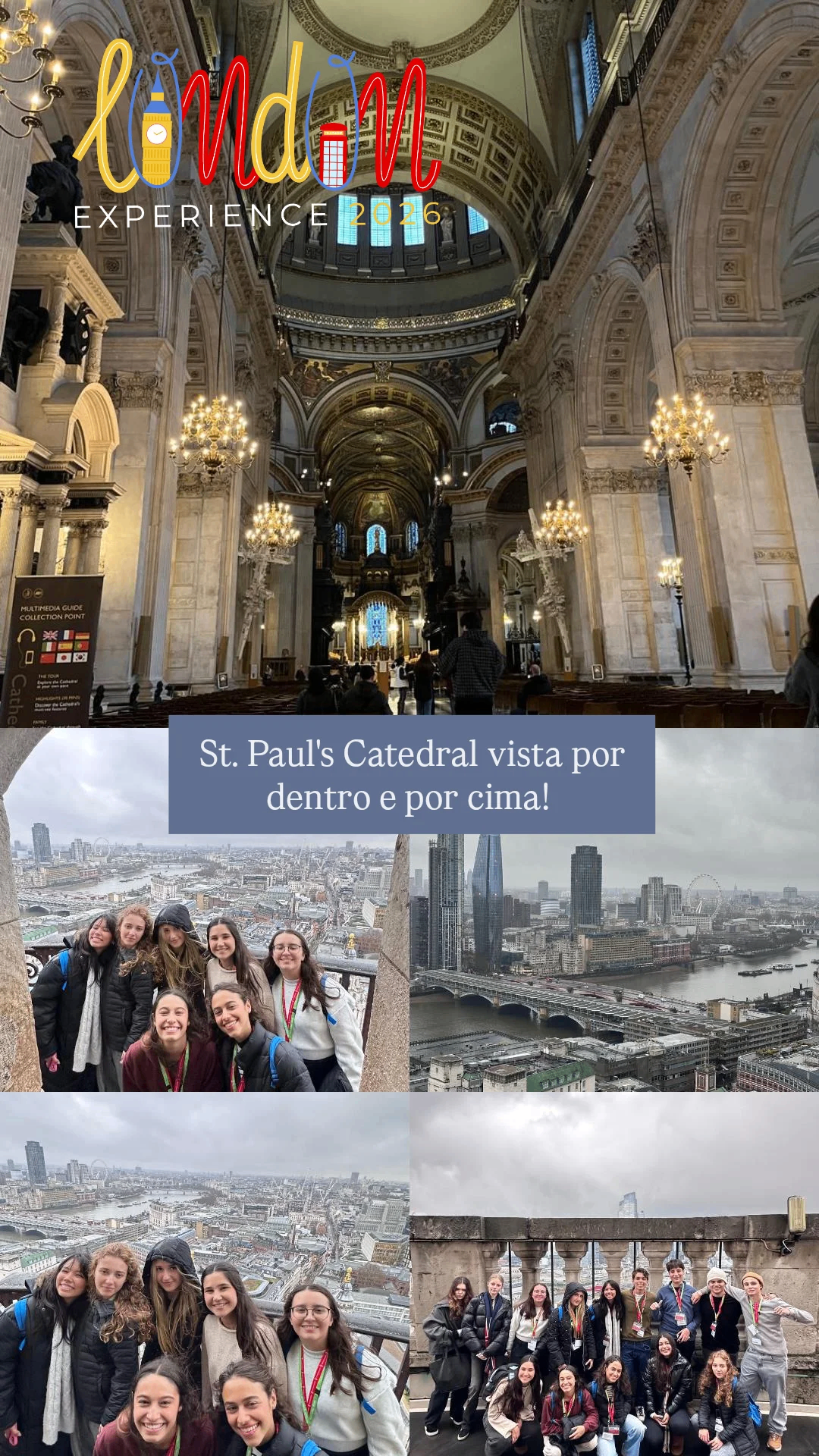 St. Paul's Cathedral por dentro e por cima